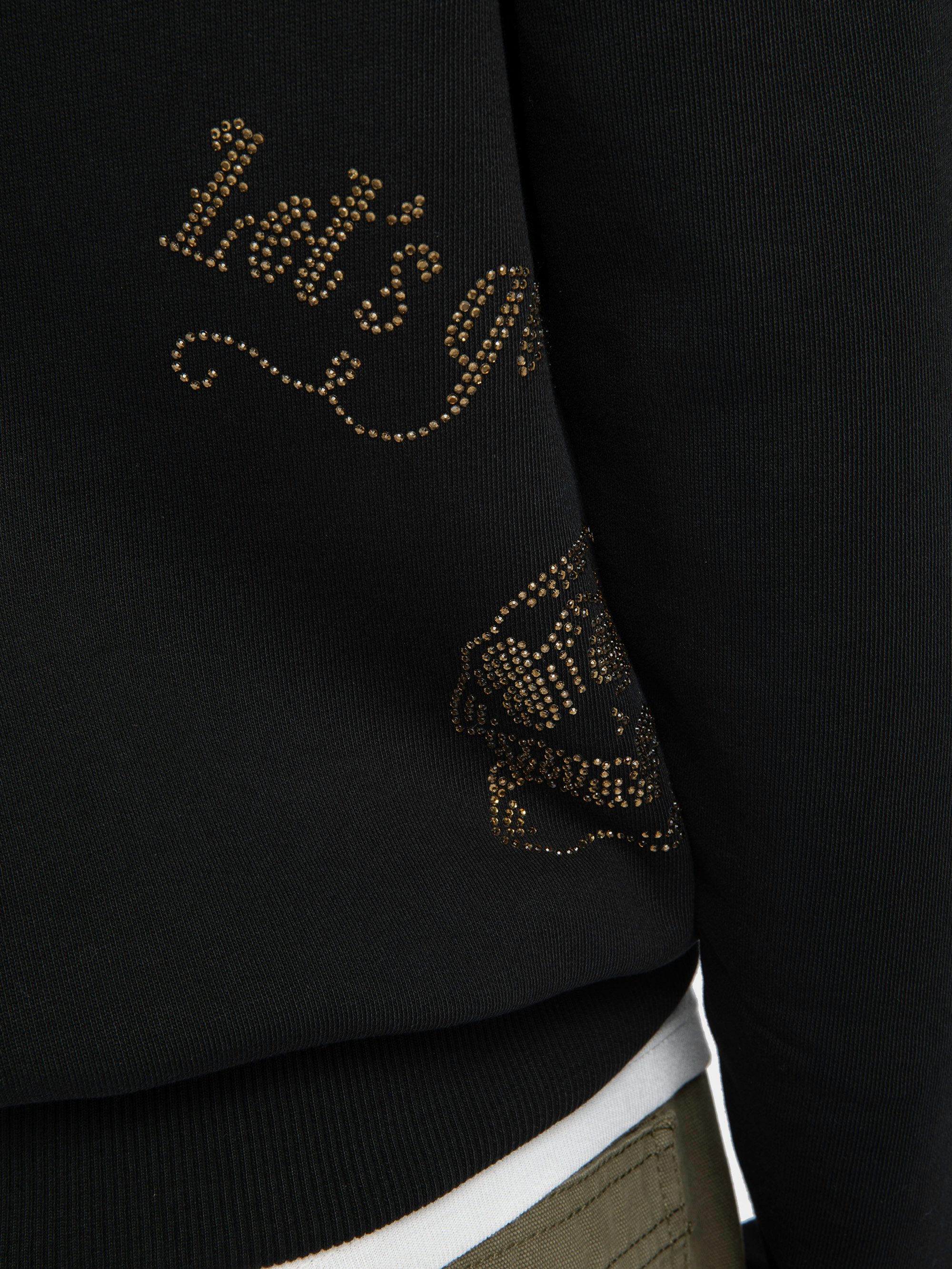 Georgy Sweatshirt - Hooded sweatshirt with long sleeves featuring rhinestone multicusto.
